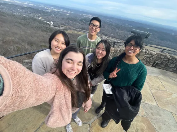 Sanjana, right, and friends took an impromptu trip senior year. (Submitted photo)