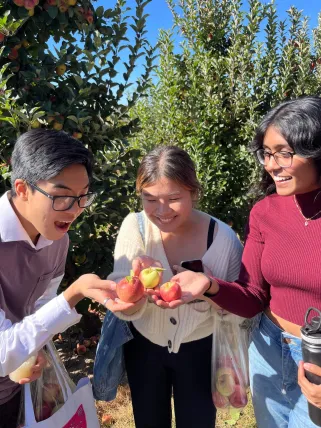Sanjana and friends on fall break (Submitted photo)