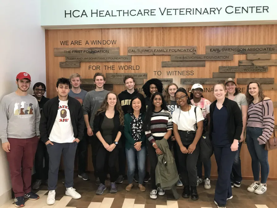 The Vanderbilt Wildlife Conservation Club visited the Nashville Zoo animal hospital in 2020. (Submitted photo)