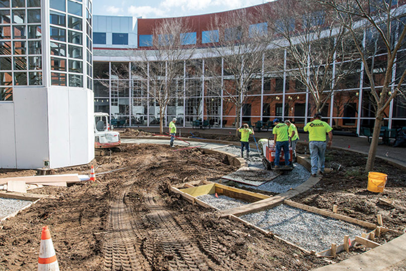 Owen courtyard gets spruced up