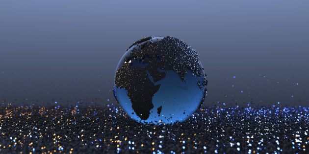 3D rendering of earth