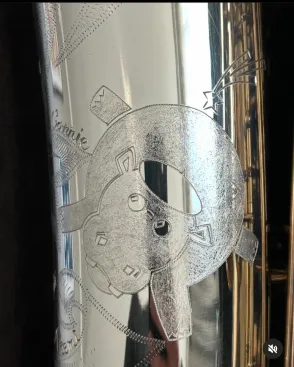 Jeff Coffin had an image of a cosmic hippo engraved in honor of Béla Fleck and the Flecktones. (Submitted photo)