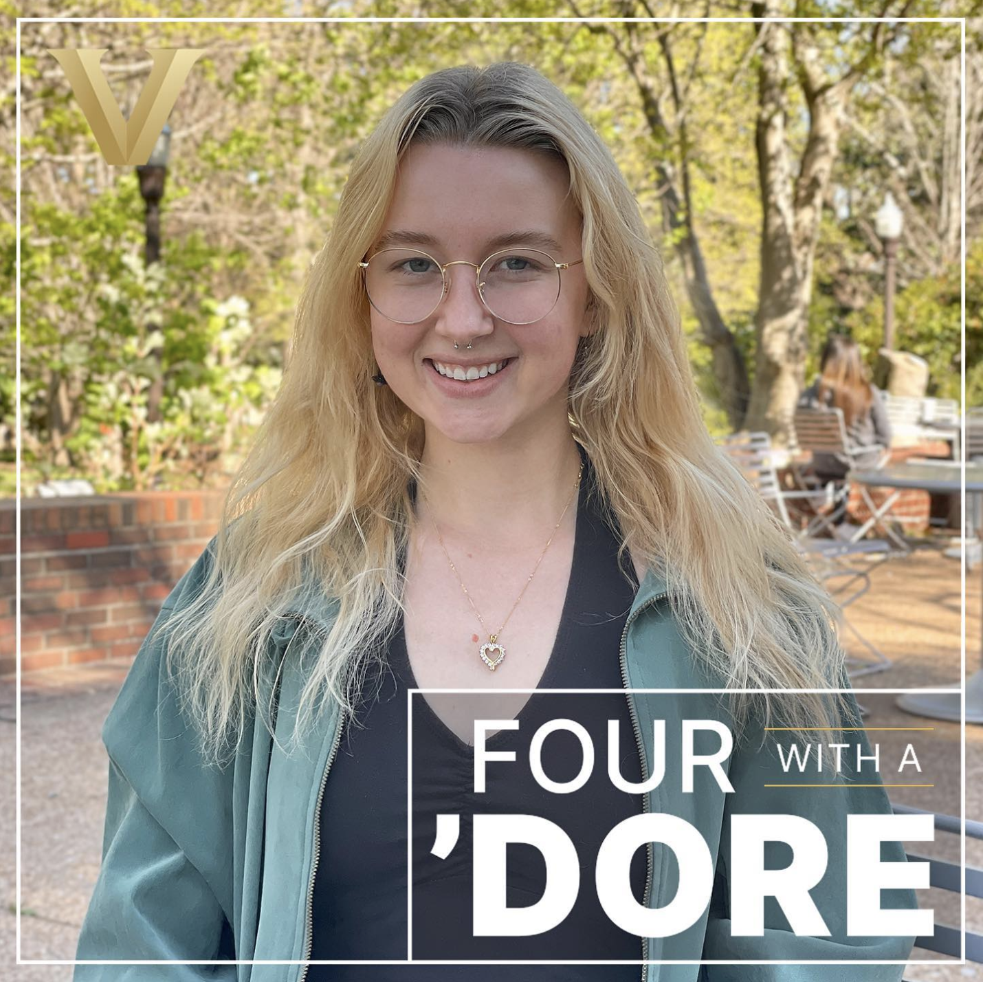 Student Jordan Trost standing outside on campus