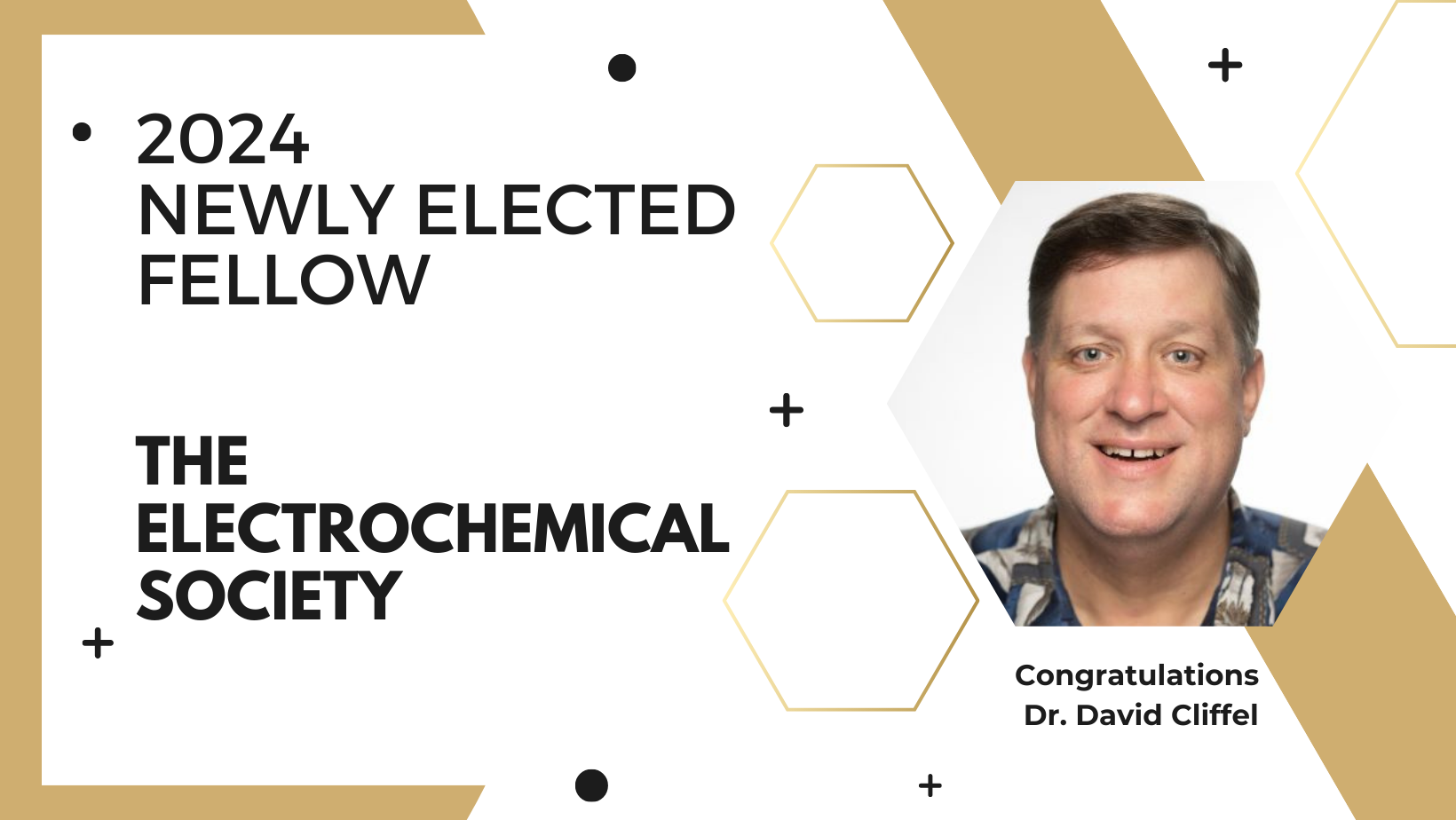 David Cliffel elected as a 2024 Fellow of The Electrochemical Society