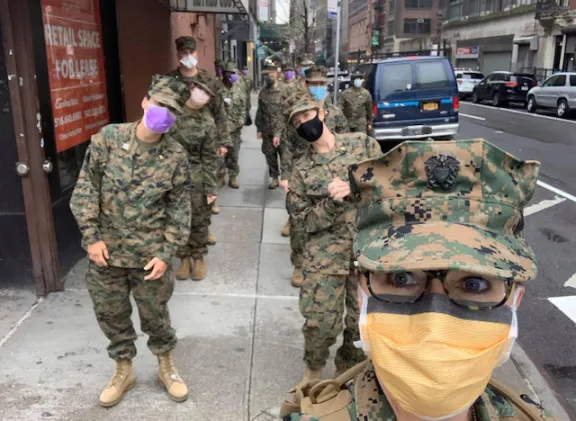 Stacey Rokas and fellow military personnel were deployed to New York during the COVID-19 pandemic. (Submitted photo)