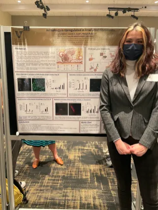 Lucy Britto at the undergraduate research fair (Submitted photo)