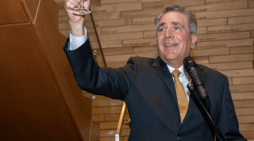 Dean Johnson Toasts Management Hall