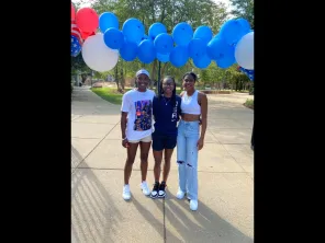 Jordyn Cambridge and her sisters, Jaloni and Kennedy, celebrating Jaloni making the U16 USA basketball team. (Submitted photo)