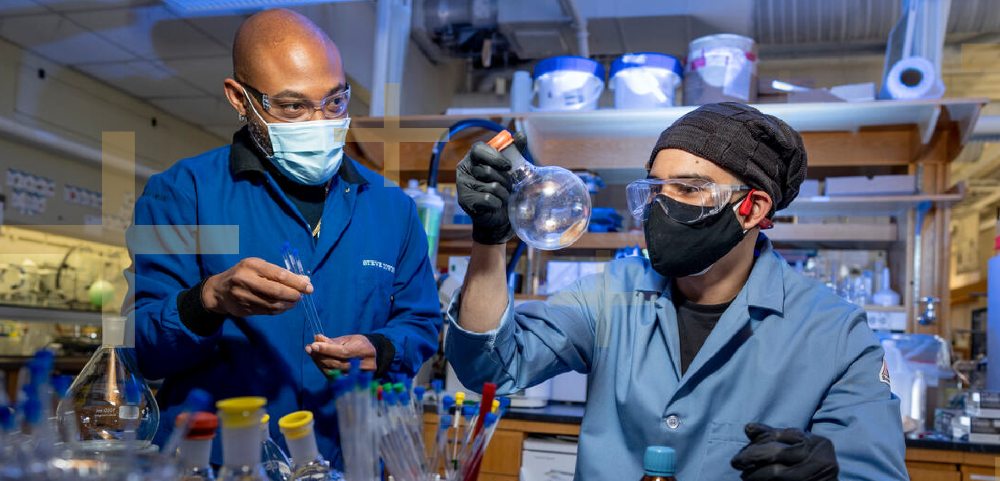 Steve Townsend with grad student