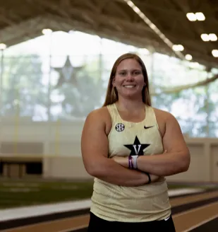Sarah Marvin at her first meet as a Commodore (Submitted photo)