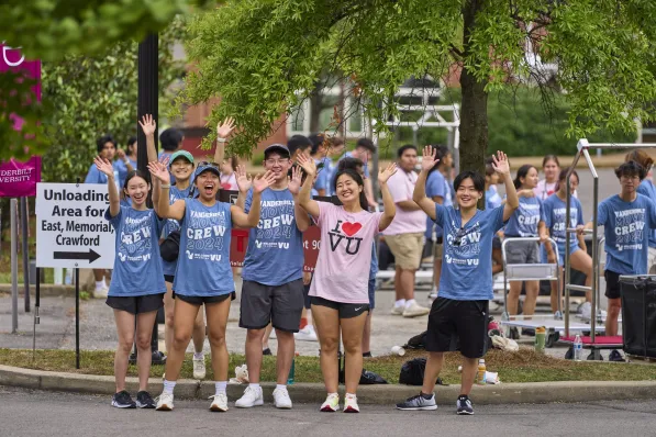 Students move into the Ingram Commons at the start of Fall Semester 2024. (Vanderbilt University)
