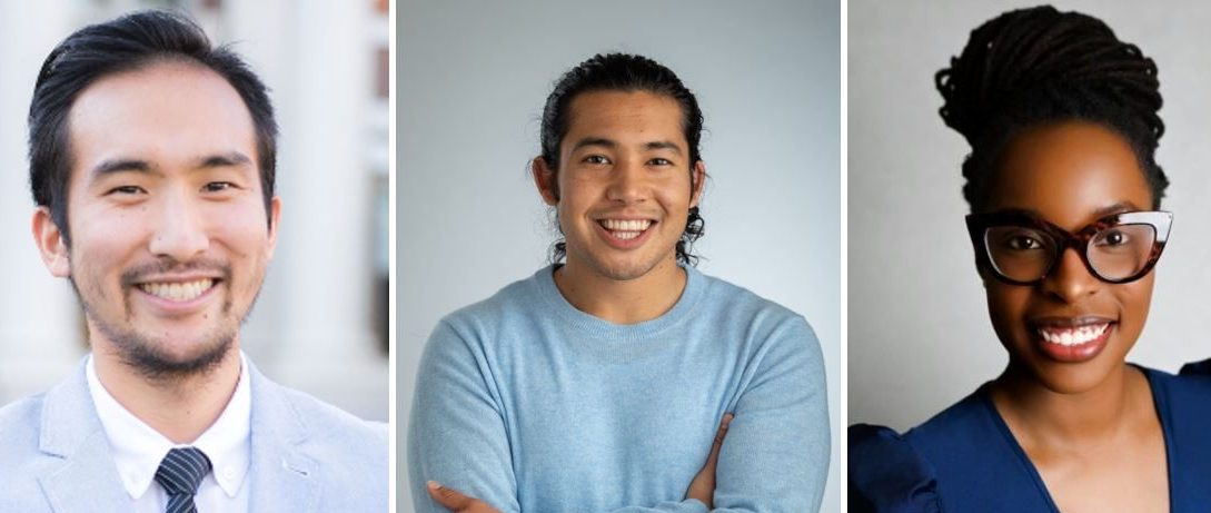 Headshots of Mark Chin, Andres Pinedo, and Nicollette Mitchell.