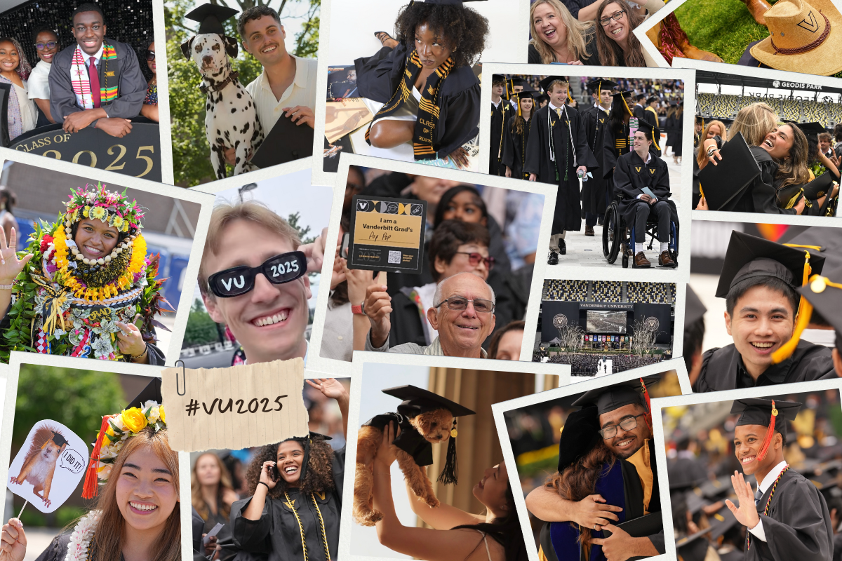 Collage of images of 2025 Vanderbilt graduates.