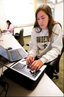 Undergraduate students working in the lab
