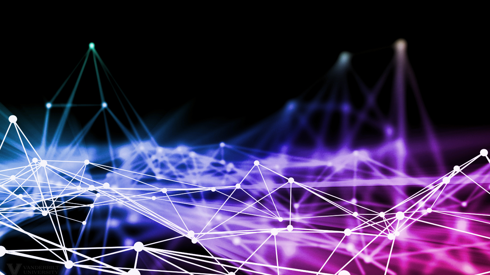 A network of connected lines and dots