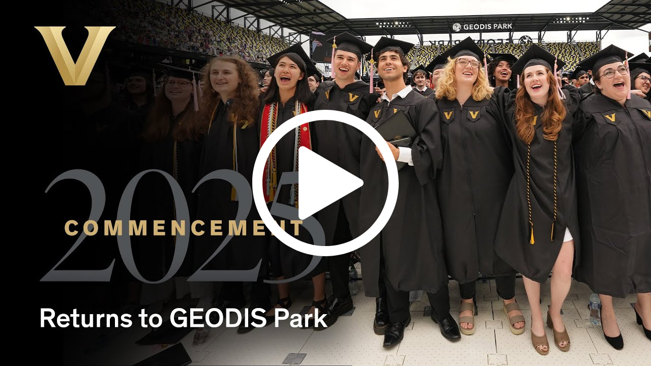 Students celebrate commencement at GEODIS Park in 2024. 