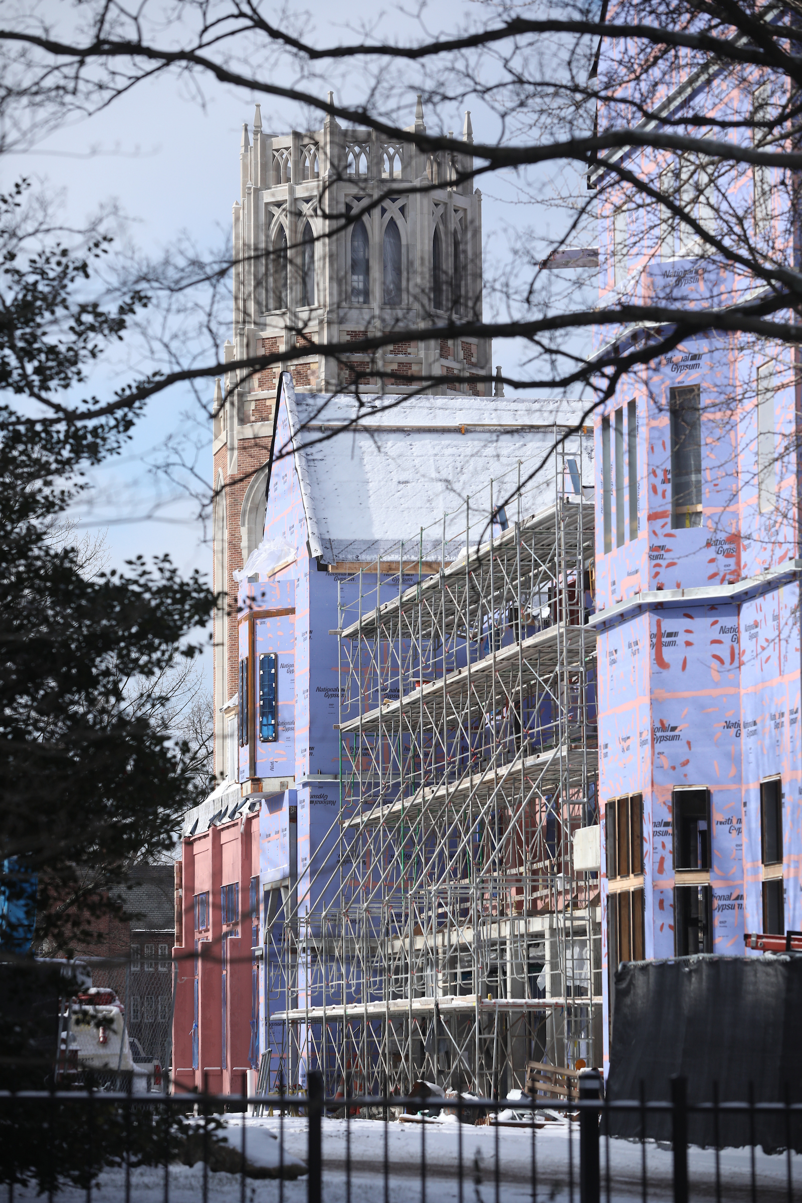 Students at football game