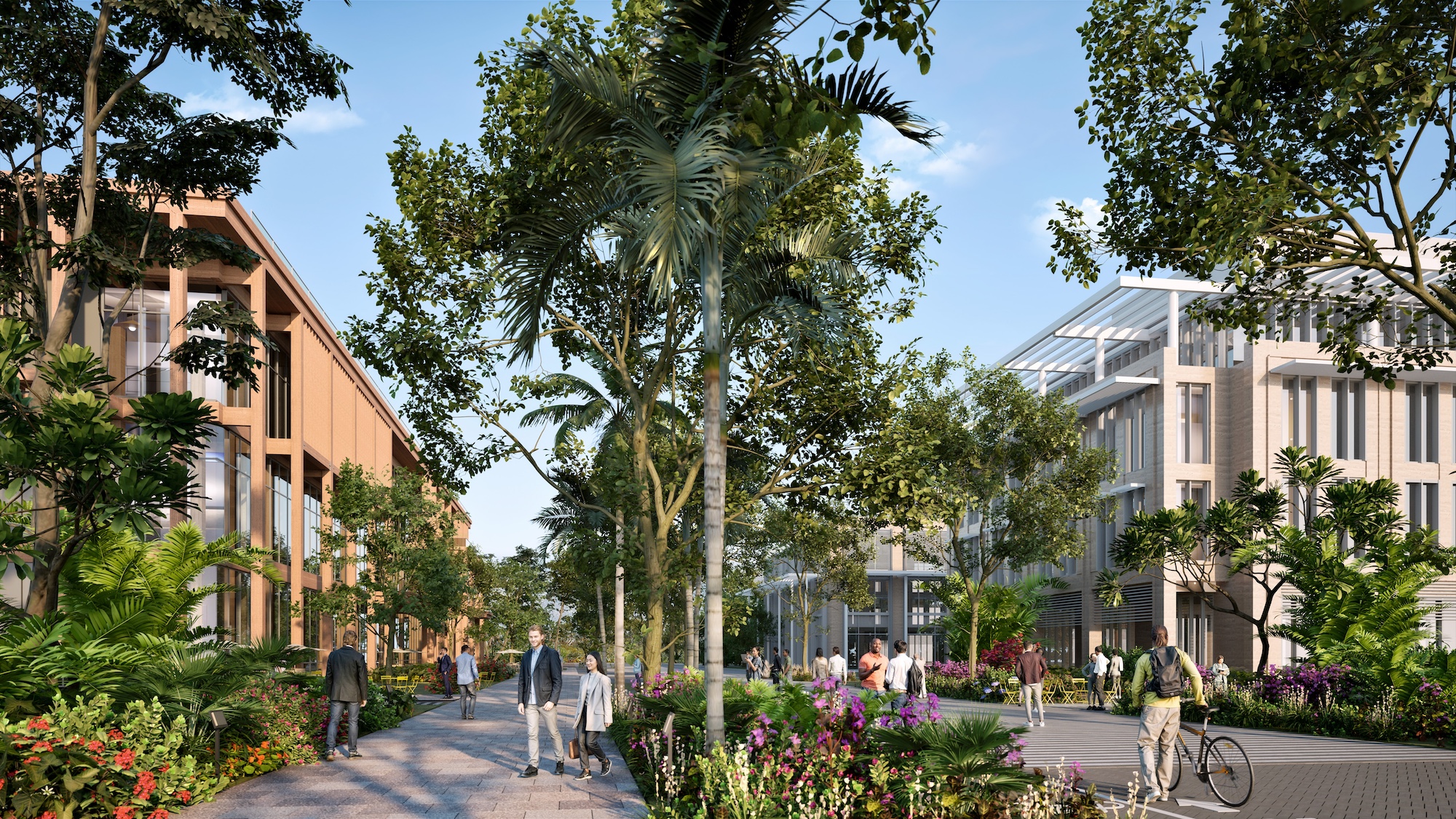 View looking west on Evernia Street (Rendering by Elkus Manfredi Architects)