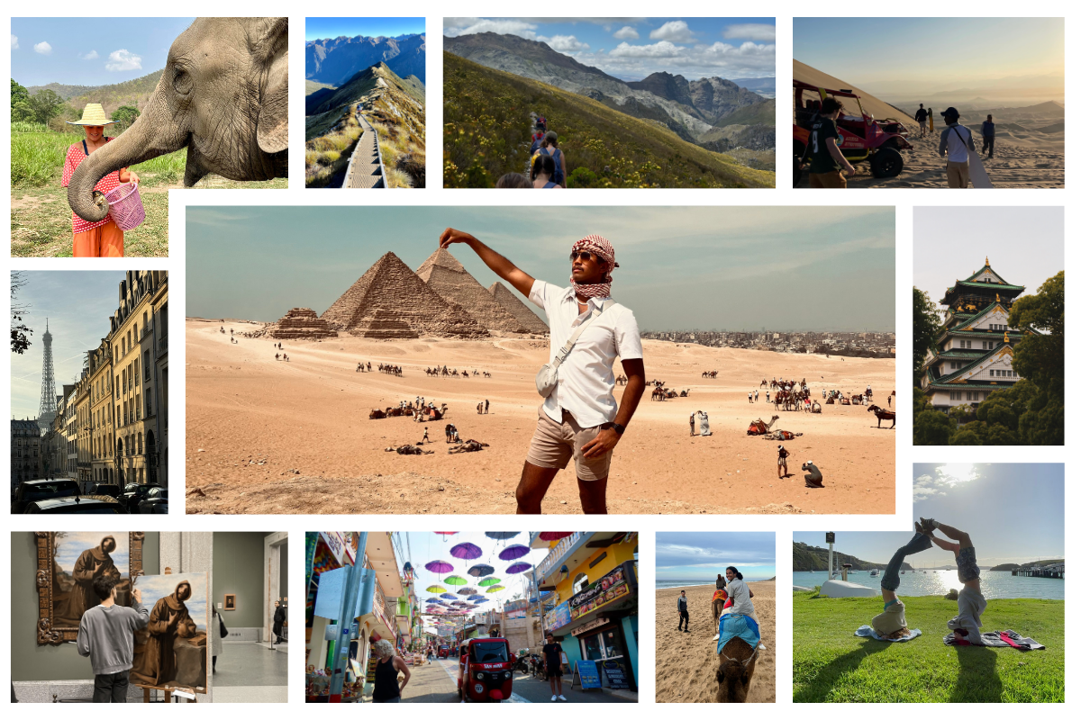 Collage of images from Vanderbilt students who studied abroad in 2024. 
