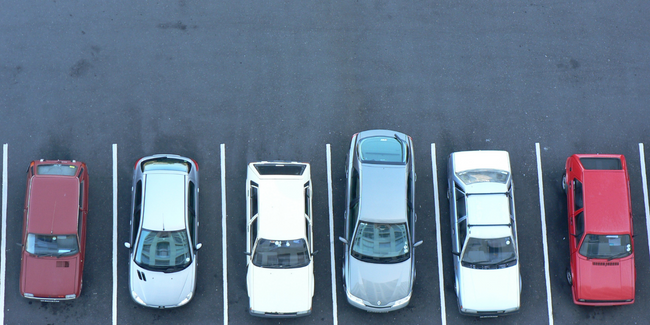 cars in a parking lot