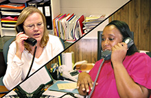 Nurse on the phone with healthcare provider