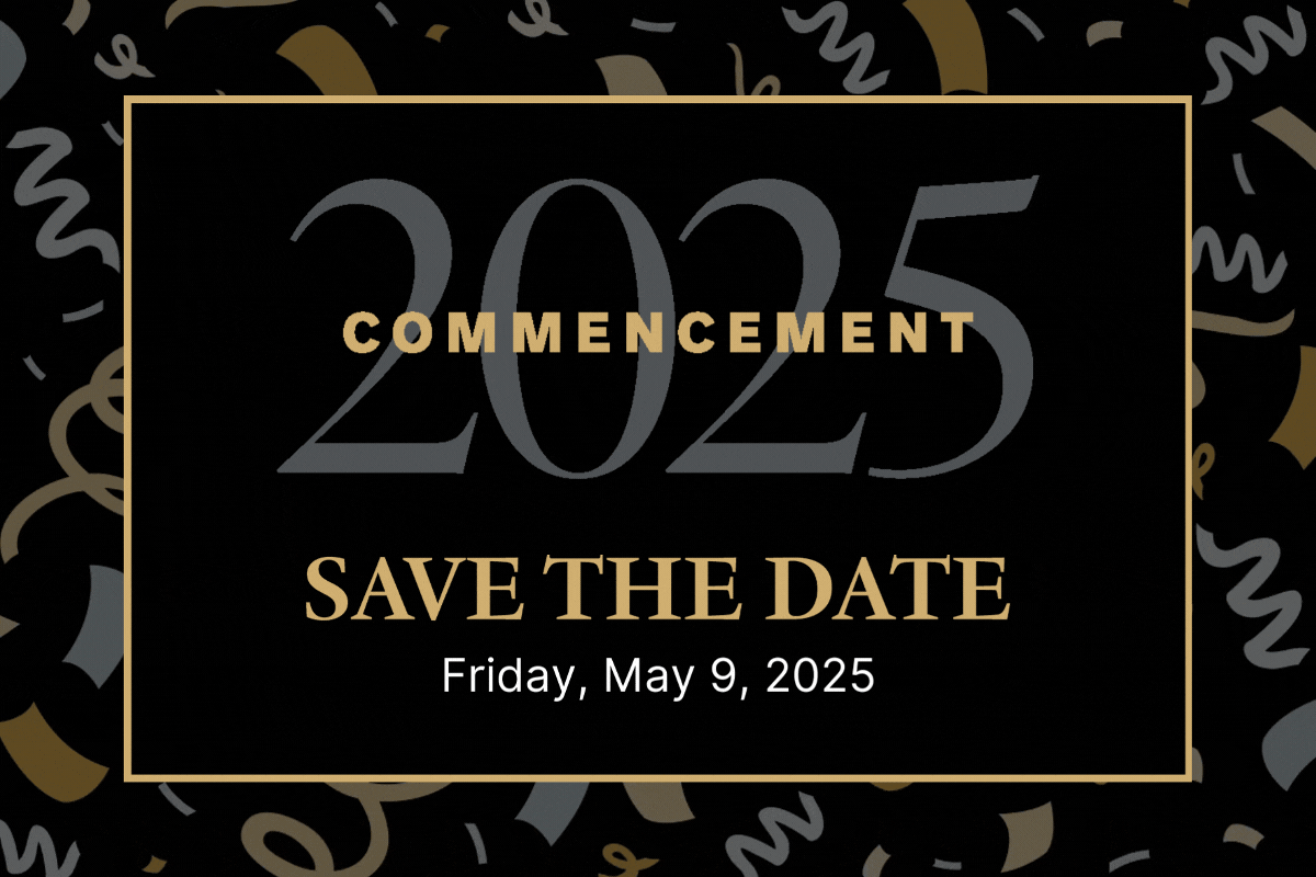 2025 commencement save the date animated graphic 