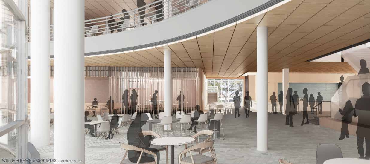 Rendering of interior addition and renovation to Management Hall