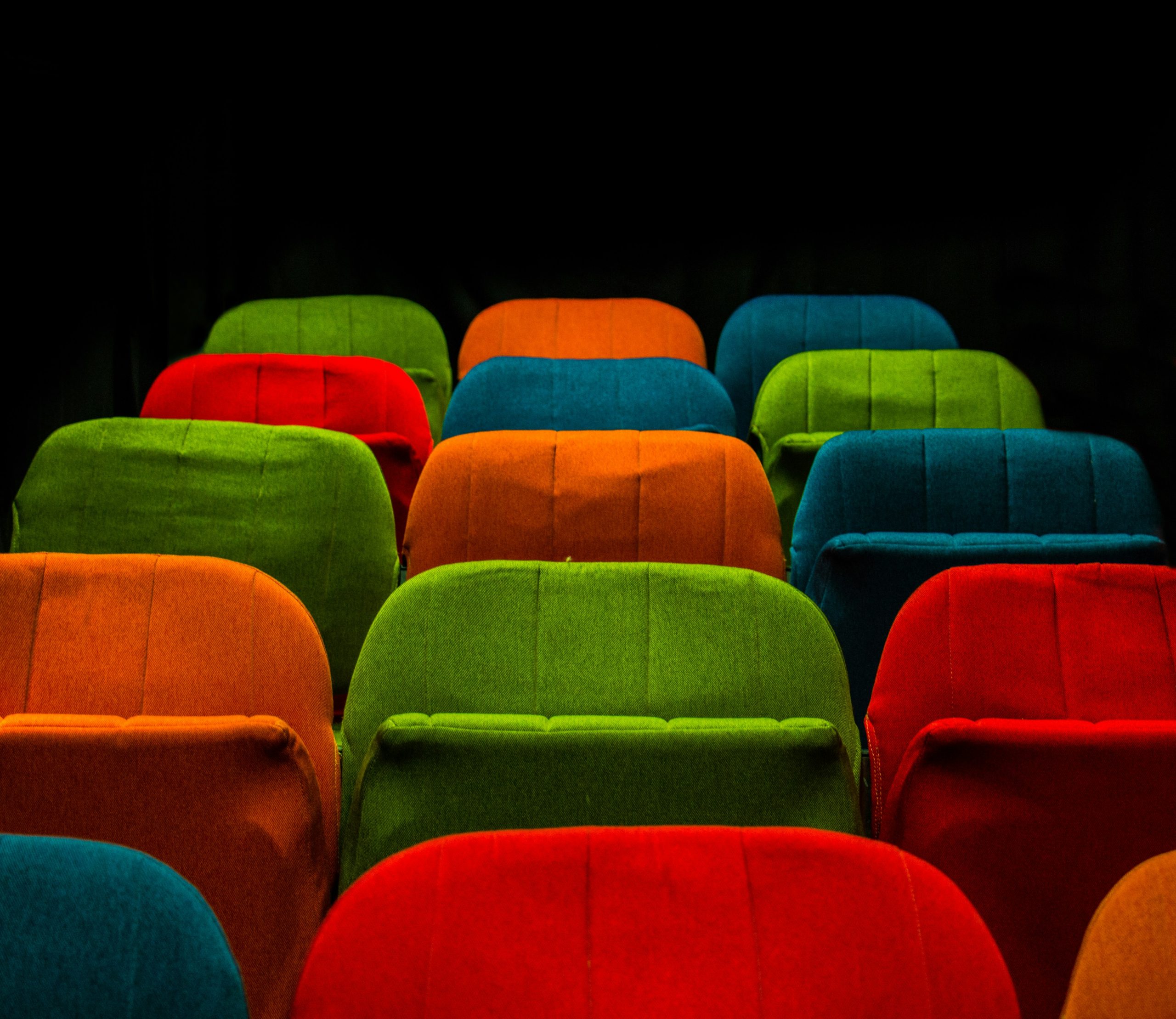 colorful theater seats