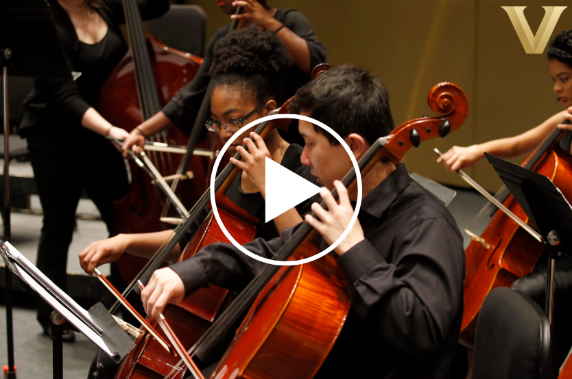 Music students at a concert. 