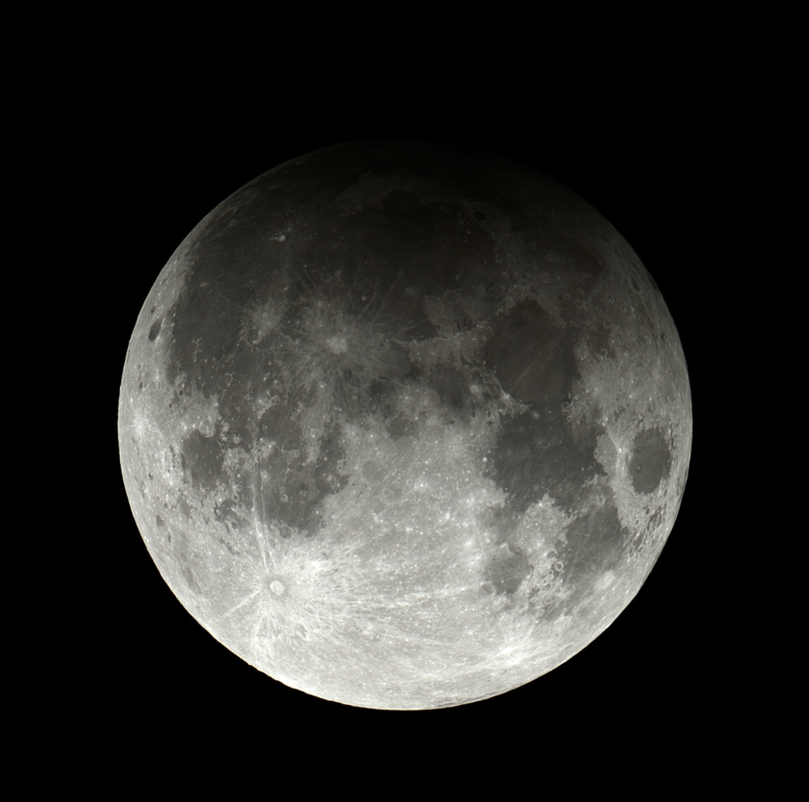 Image of moon from Dyer Observatory during a lunar eclipse