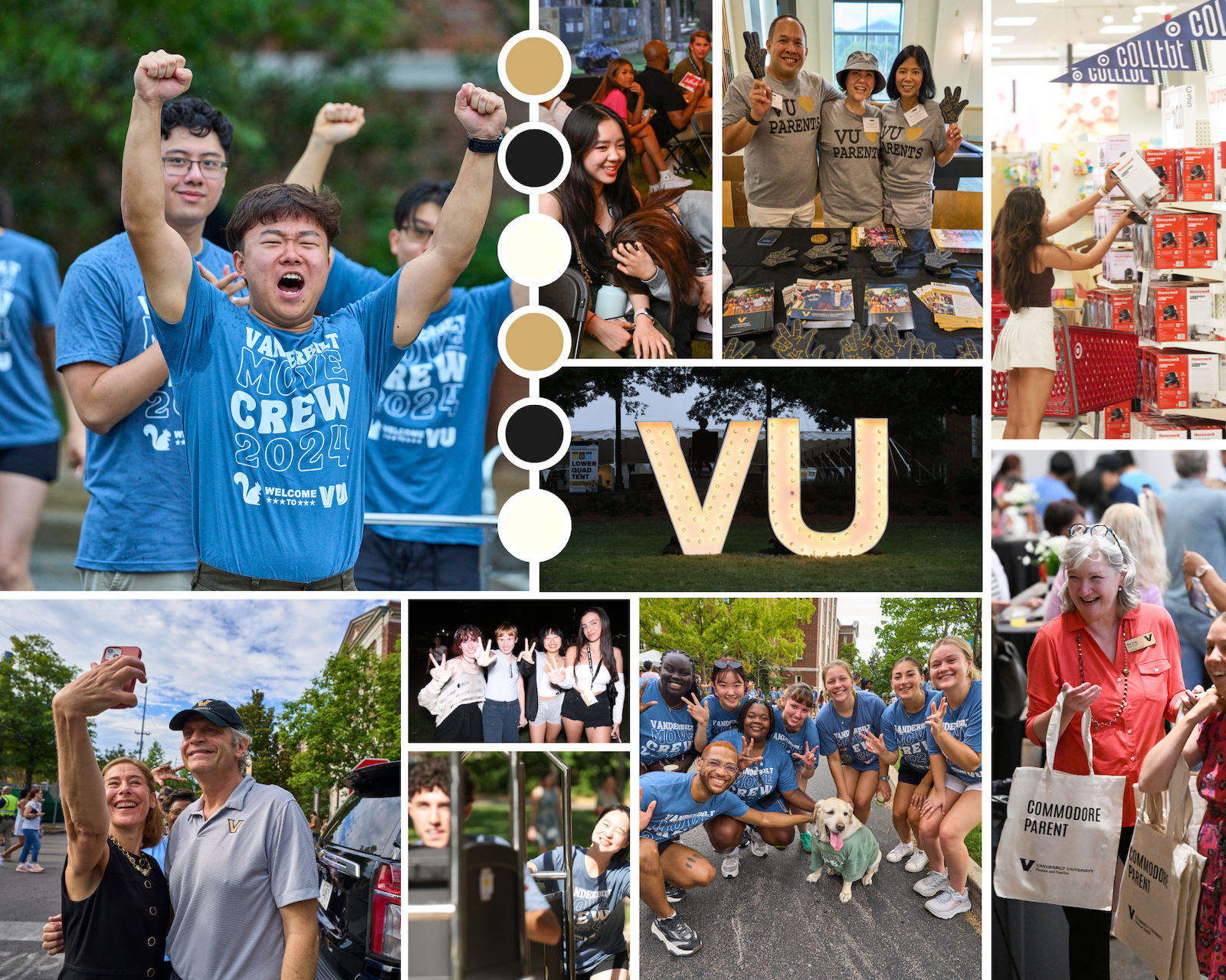 Collage of photos from Move In 2024. 