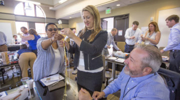 EDI Music City Custom Program EDI program hosted by Chubb Insurance and other affiliate insurance agents. The group was taken on a tour of various music venus around Nashville including the site of the original WSMV studio, Ryman Auditorium, and the WSMV tower and transmitter. (Daniel Dubois / Vanderbilt University)