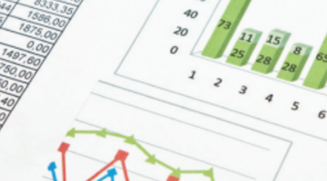 The image shows 2 graphs and a table of numbers.