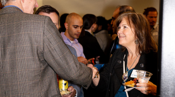 Pictured: Event attendees were able to socialize over an impressive snack selection.