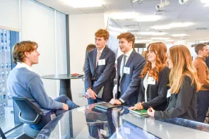 Vanderbilt students on the Spring 2025 NYC Finance Trek. (Vanderbilt University Career Center)