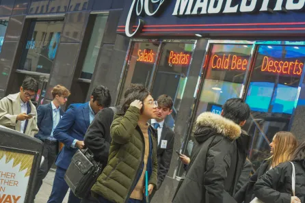 Vanderbilt students on the Spring 2025 NYC Finance Trek. (Vanderbilt University Career Center)
