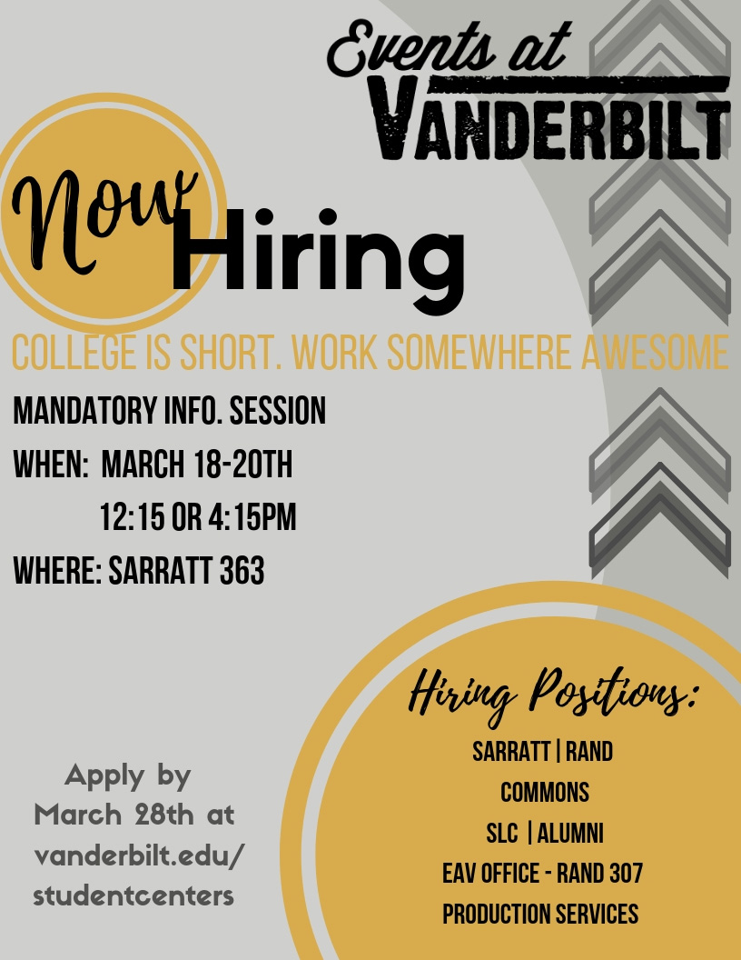 Events at Vanderbilt flyer