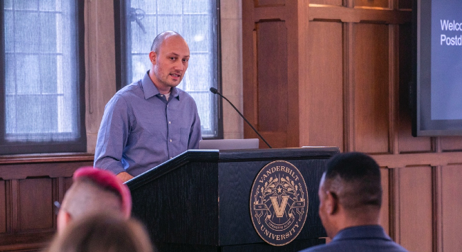Daniel Fehrenbach, president of the Vanderbilt Postdoctoral Association (Anne Rayner)