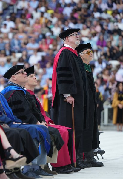 Emeriti professors acknowledged during Commencement 2024.