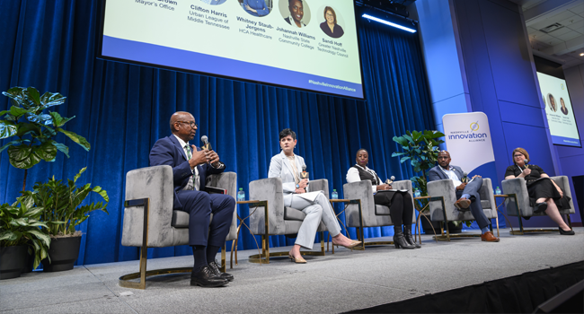 Clifton Harris, Whitney Staub-Juergens, Johannah Williams, Jamari Brown and Sandi Hoff talk about Nashville's strategy for workforce development.