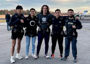 Aziz Medhioub and friends went skydiving in Nashville in October 2023. (Submitted photo)