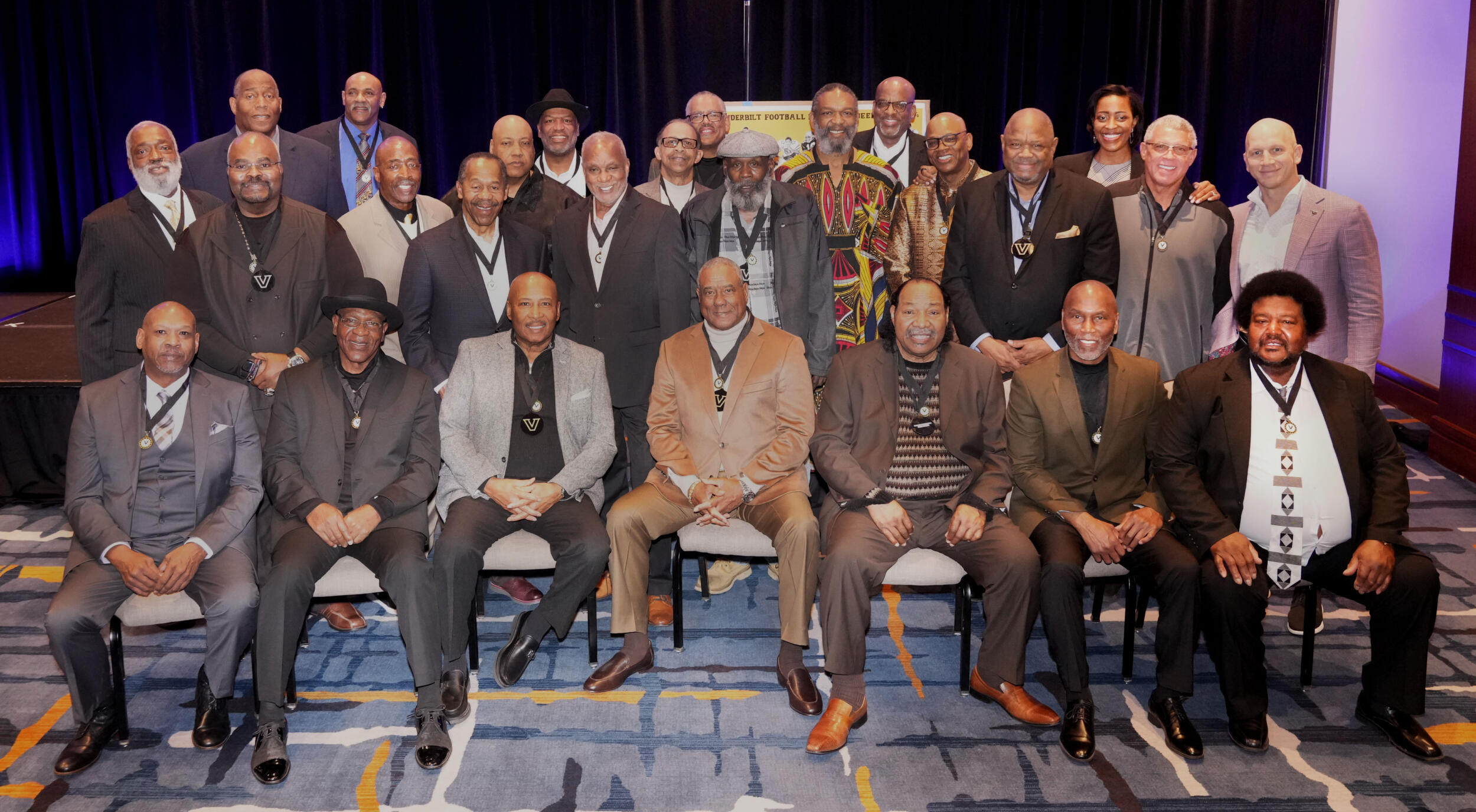 Image features the "Black Pioneers" of Vanderbilt football - the team's first black players. 