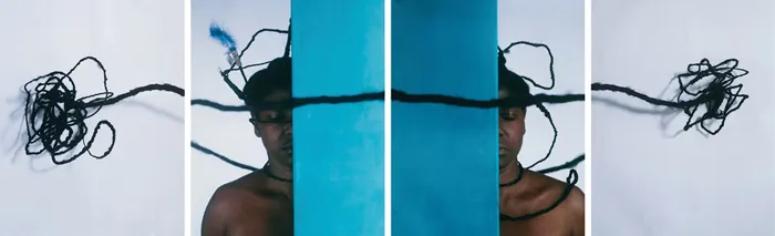 Nesting IV by Maria Magdalena Campos-Pons (2000), composition of four Polaroid Polacolor Pro 24-by-20-inch photographs