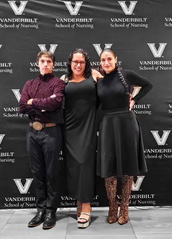 Vanessa Morales and her children Joshua and Naomi during her pinning ceremony, Dec. 2023 (Submitted photo)