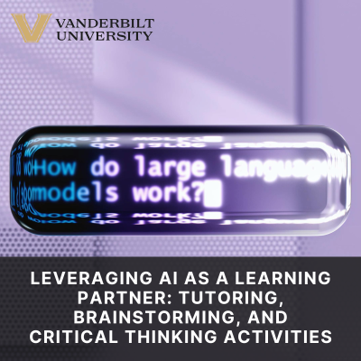 Leveraging AI as a Learning Partner: Tutoring, Brainstorming, and Critical Thinking Activities