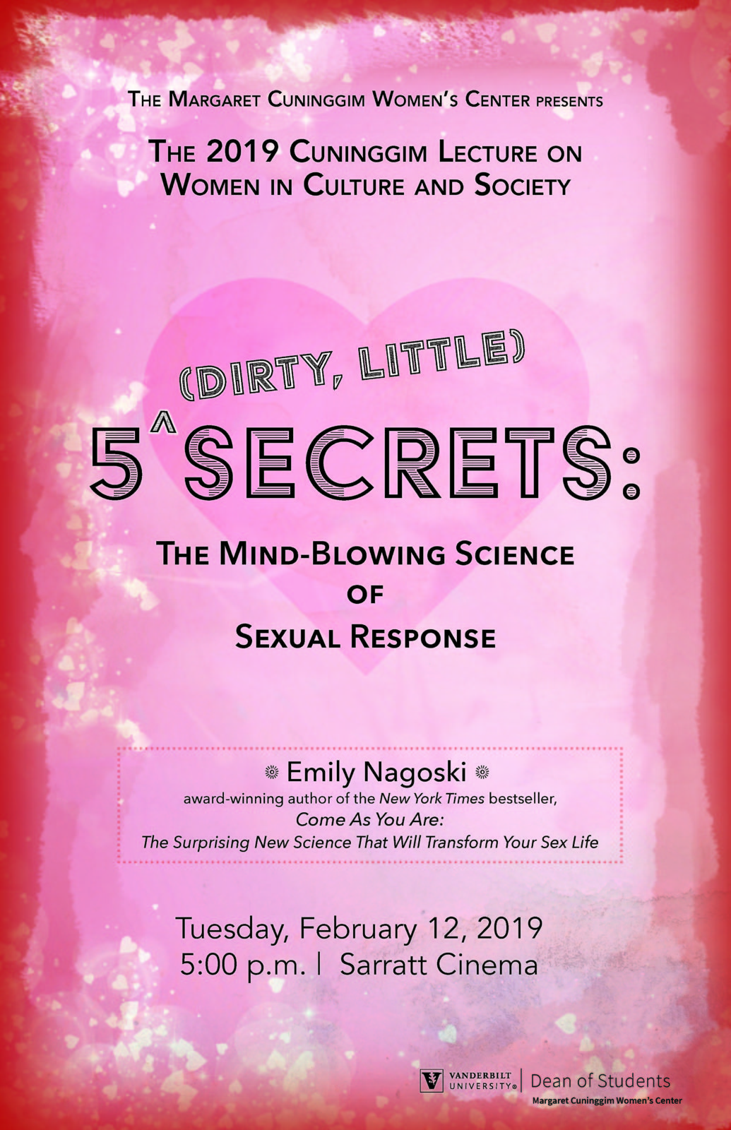 Poster for the Women's Center 2019 lecture