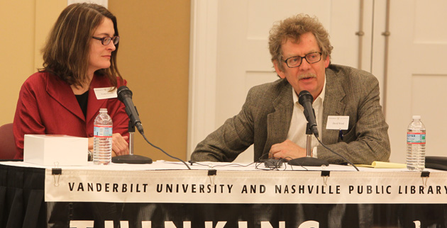 David Wood (right), the W. Alton Jones Professor of Philosophy at Vanderbilt, hosts the Thinking Out of the (Lunch) Box series. (Vanderbilt University)