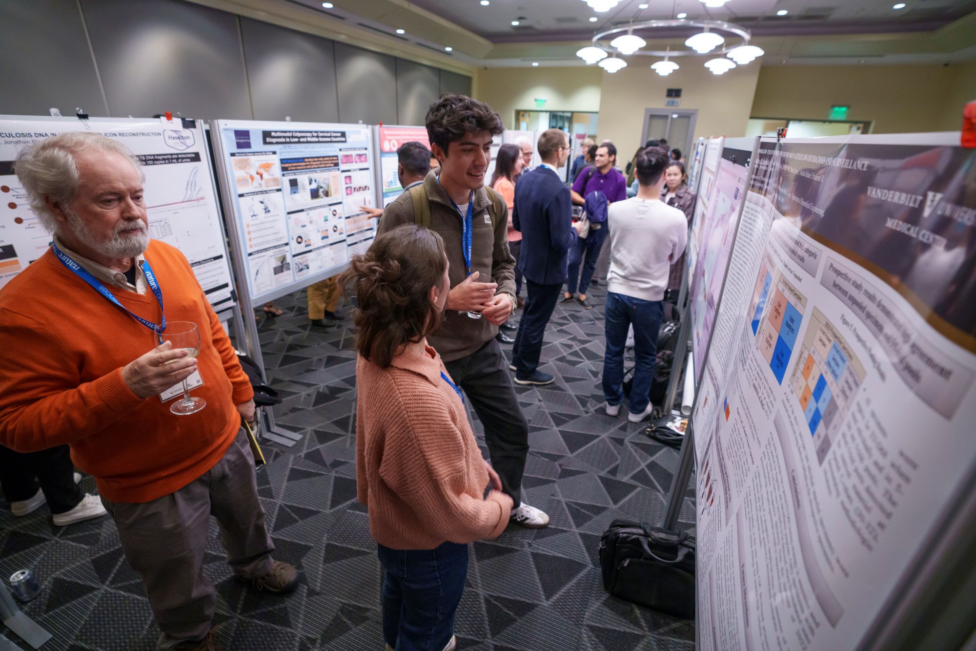 Vanderbilt research posters are presented during the Nature conference