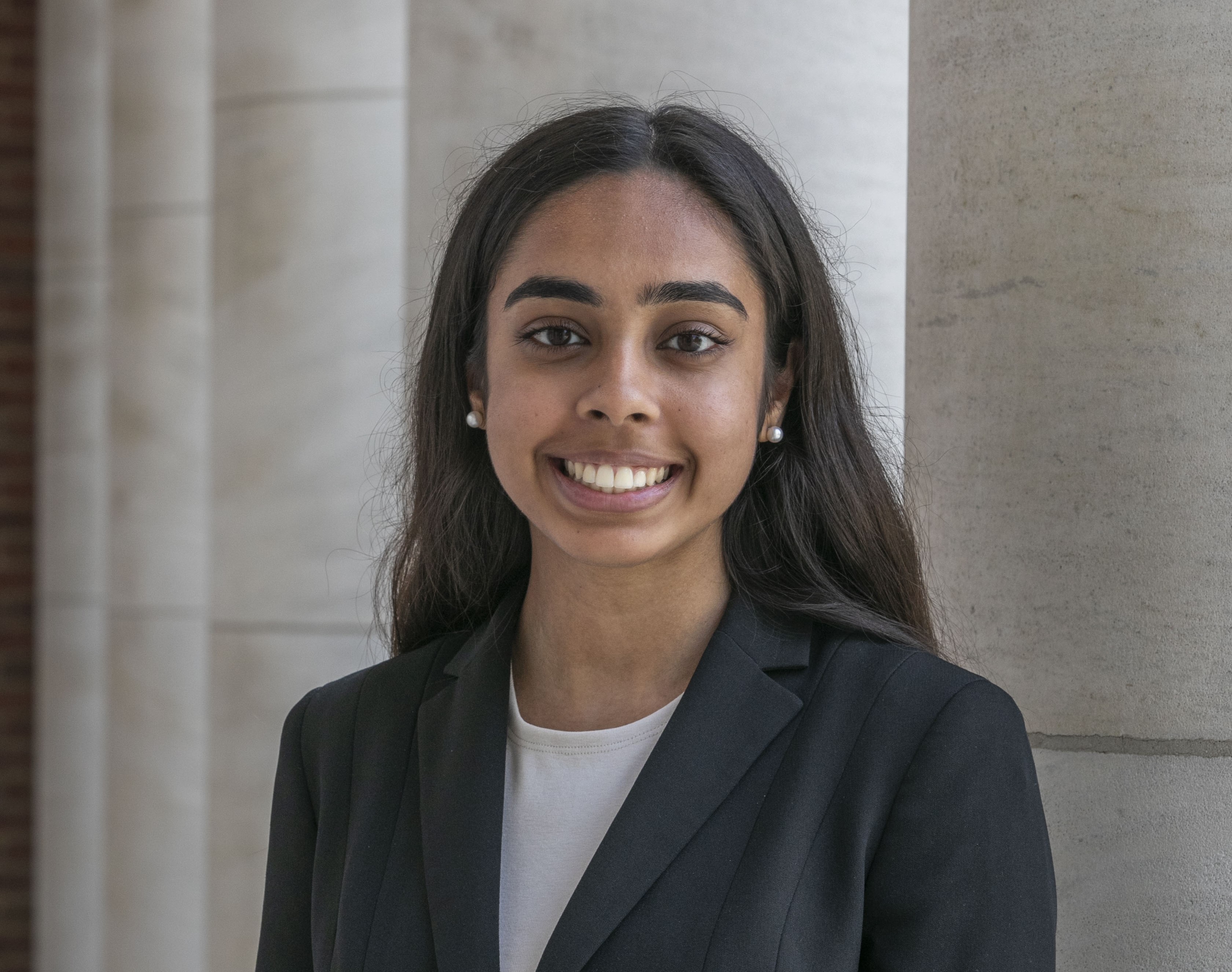 Sophomore Sharmila Adapa poses for a headshot on campus