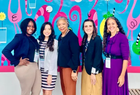 Center for Advancing Racial-Ethnic Equity for Families lab members attended the Society for Research on Adolescence conference in San Diego, California. Left to right: Juliet Nyanamba, Catherine Gonzalez, Velma McBride Murry, Rachel Hanebutt and Erica Coates (Submitted photo)